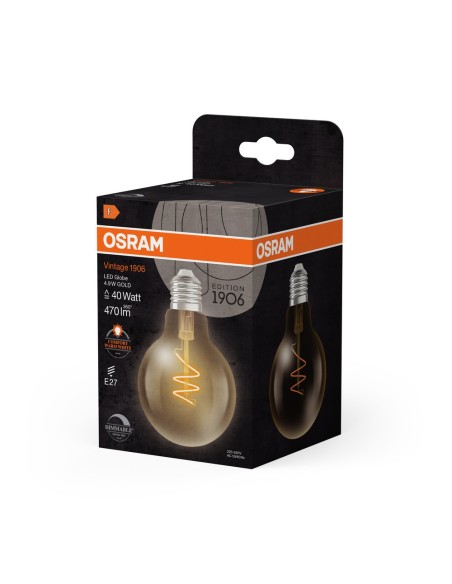 OSRAM - 4058075836822 - LED OSR 1906 G80  ambre DIM 4.9W 922 E27