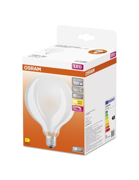 OSRAM - 4058075112131 - LED STAR Globe verre dép grad 12W=100 E27 chaud OSRAM