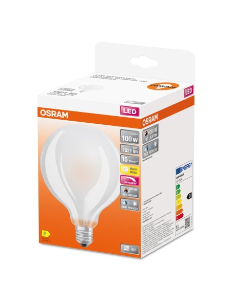 OSRAM - 4058075602991 - LED SUPERSTAR+ Globe 95mm verre dépi variable 11W=100 E27 ch