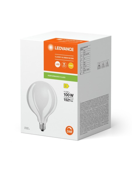 LEDVANCE - 4099854060793 - LED CLASSIC LEDVANCE PFM DIM CLG100 D95 Dépolie E27 11W 827 1521lm