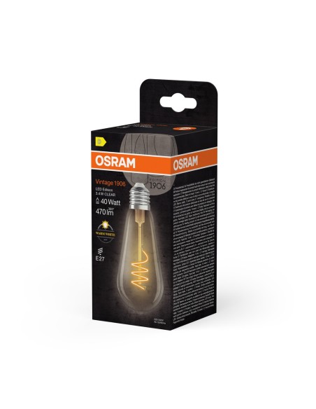 OSRAM - 4058075837027 - LED 1906 ST64 claire SPIRAL 3.4W 470lm 827 E27