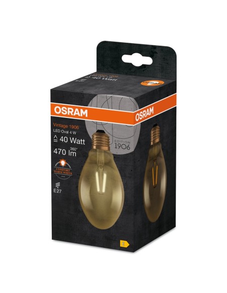 OSRAM - 4058075091979 - OSRAM LED 1906 OVAL40 FIL GOLD E27 4W 470lm