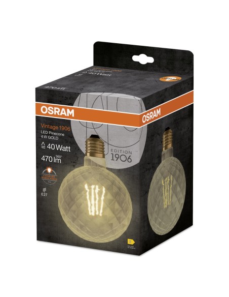 OSRAM - 4058075092037 - LED CLASSIC OSRAM 1906 PINECONE40 FIL GOLD E27 4W 470lm 2400K