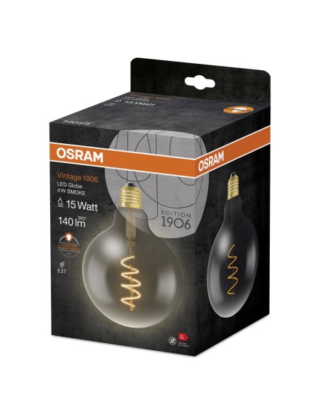 OSRAM - 4058075269989 - LED CLASSIC OSRAM 1906 CLGB16 D125 FIL SPIRALSMOKE E27 4W 150lm