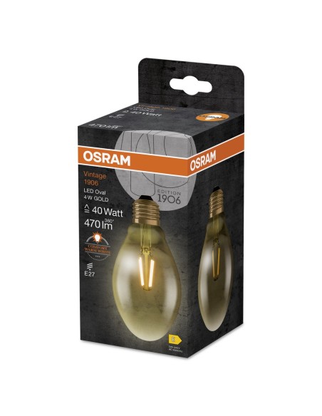 OSRAM - 4099854091117 - LED CLASSIC OSRAM Vintage 1906 Oval40 Verre E27 4W 470lm 2400K