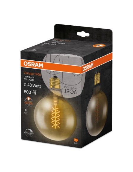 OSRAM - 4058075761650 - LED CLASSIC OSRAM 1906 DIM CLG37 D125 Verre Doré Filament E27 4,8W 2200K 420lm