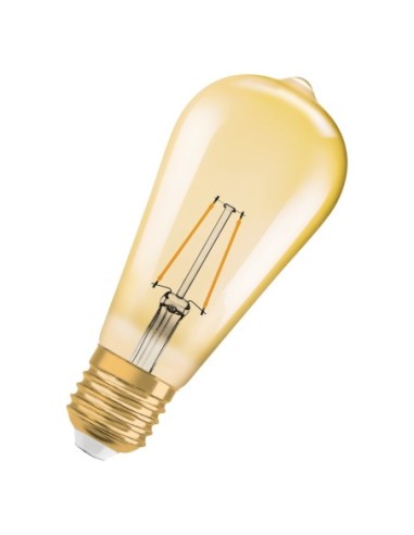 OSRAM - 4099854091339 - LED CLASSIC OSRAM 1906 EDI22 Verre Doré Filament E27 2,5W 824 220lm 2400K