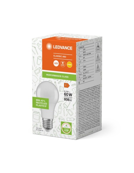 LEDVANCE - 4099854204920 - LED CLASSIC LEDVANCE PCR CLA60 Dépolie E27 8,5W 827 806lm NATURELOOP