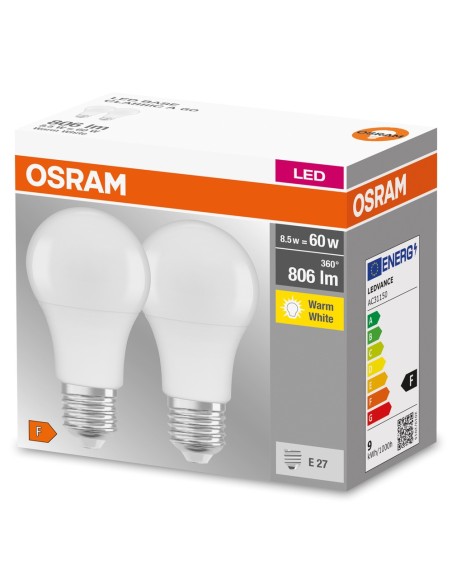 OSRAM - 4058075152656 - BTE2 LED Std plast dep 8,5W=60 E27ch OSR