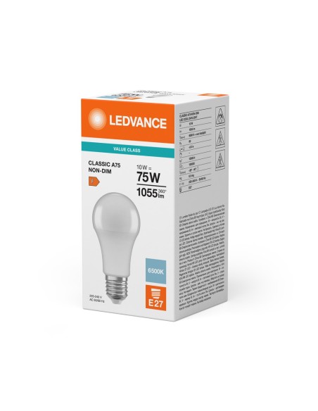 LEDVANCE - 4099854151002 - LED CLASSIC LEDVANCE Value CLA75 Dépolie E27 10W 865 1055lm