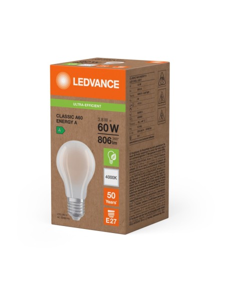 LEDVANCE - 4099854259616 - LED CLASSIC LEDVANCE SUP CLA60 énergie A Fil OpaleE273.8W 840 810lm