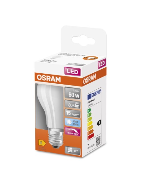 OSRAM - 4058075434608 - LED SUPERSTAR CL A  GL FR 60 dim  7W/840 E27