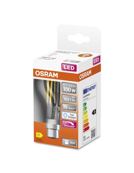 OSRAM - 4058075654235 - LED Standard Fil 11W=100  B22 865  OSRAM