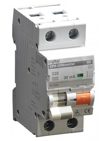Digital Electric - 03011 - Disjoncteur Différentiel 10A/30mA Type AC 6kA