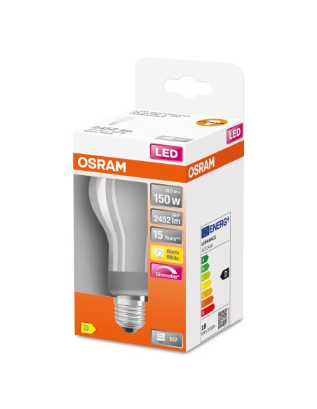 OSRAM - 4058075437326 - LED SUPERSTAR RETROFIT matt DIM CLA 150   15W/827 E27 2500LM BOX