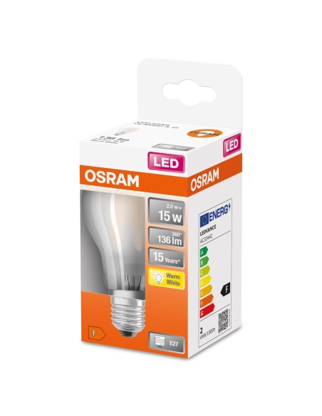 OSRAM - 4058075434066 - LED STAR CL A  GL FR 15 non-dim  1,5W/827 E27