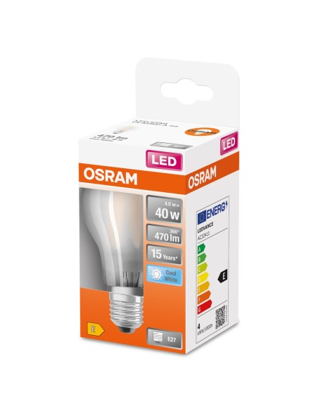 OSRAM - 4058075303409 - LED STAR CL A  GL FR 40 non-dim  4W/840 E27