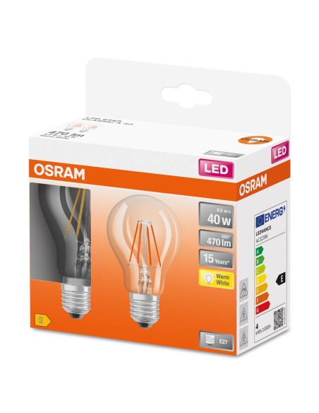 OSRAM - 4058075330214 - BTE2 LED Std verre cl 4W=40 E27 ch OSRAM