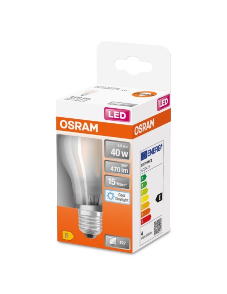 OSRAM - 4058075466074 - LED CLASSIC OSRAM STAR CLA40 Verre Dépoli E27 4W 865 470lm