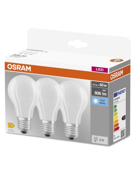 OSRAM - 4058075592452 - BTE3 LED BASE Std FIL DEP 7W=60 E27frOSR