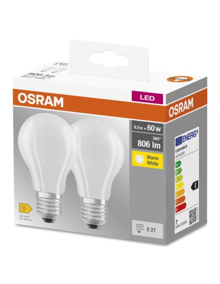 OSRAM - 4099854064074 - BTE2 LED STD DEP 6,5W=60  CHD E27  OSRAM