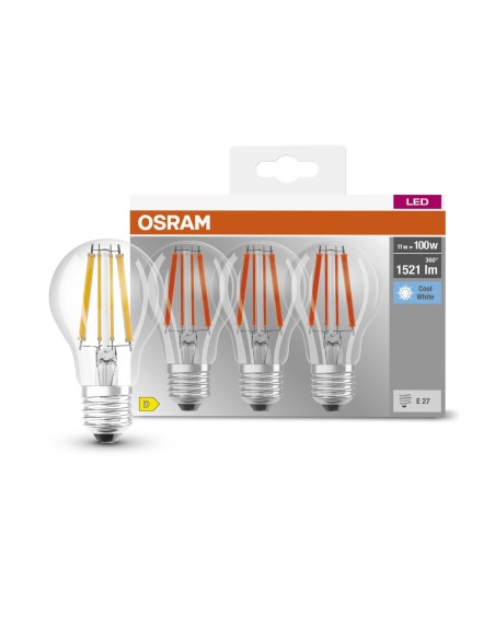 OSRAM - 4058075592391 - BTE3 LED BASE Std FIL CL 11W=100E27frOSR