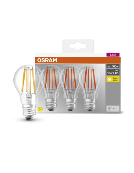 OSRAM - 4058075592438 - BTE3 LED BASE Std FIL CL 11W=100E27chOSR