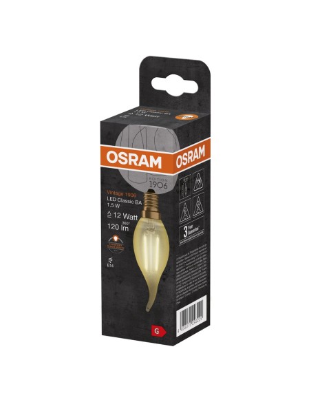 OSRAM - 4058075293229 - OSRAM LED 1906 CLBA12 FIL GOLD E14 1,5W 120lm