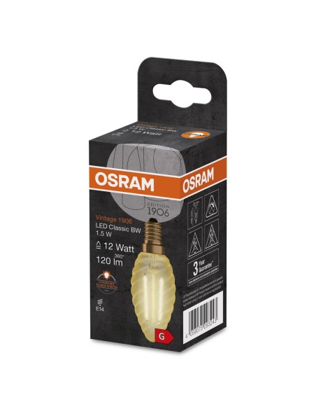 OSRAM - 4058075293243 - OSRAM LED 1906 CLBW12 FIL GOLD E14 1,5W 120lm