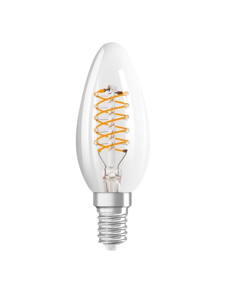 OSRAM - 4099854075728 - LED OSRAM 1906 DIM CLB40 Verre clair Filament spiral E14 4,8W 2700K