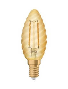 OSRAM - 4099854091513 - LED CLASSIC OSRAM 1906 CLBW12 Verre Doré Filament E14 1,5W 824 120lm 2400K 2