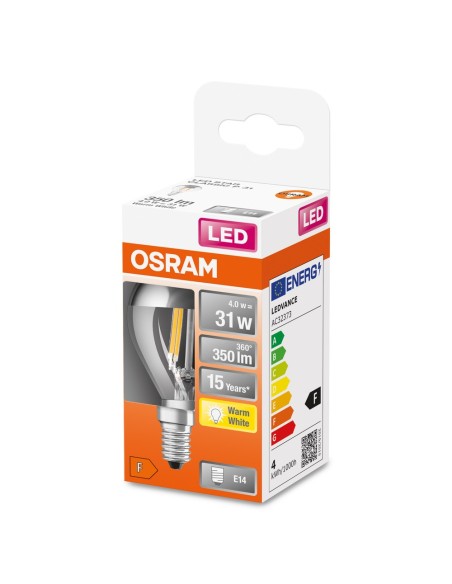 OSRAM - 4058075447134 - LED STAR CL P  FIL Mirror Silver 31 non-dim  4W/827 E14