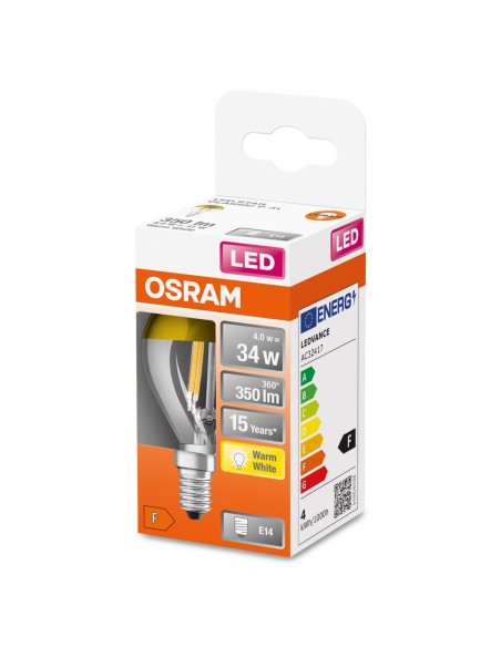 OSRAM - 4058075456549 - LED CLASSIC OSRAM Star CLP34 Miroir doré E14 4W 827 380lm