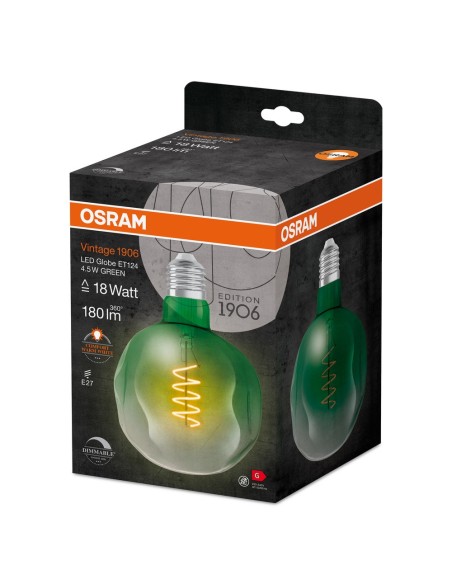 OSRAM - 4058075761858 - LED CLASSIC OSRAM 1906 DIM ET124 Verre E27 4,5W 1600K 200lm