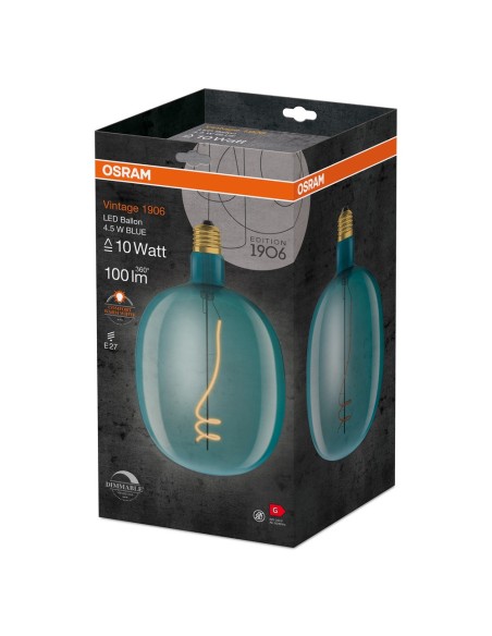 OSRAM - 4058075761872 - LED CLASSIC OSRAM 1906 DIM Ballon Verre E27 4,5W 1600K 80lm