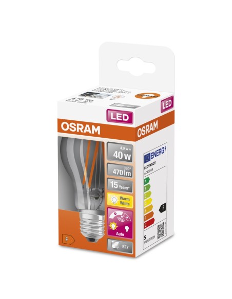 OSRAM - 4058075761957 - LED STAR+ CL A FIL 40 non-dim 4,9W/827 E27