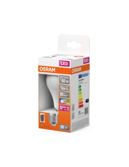 OSRAM - 4058075430754 - LED CLASSIC OSRAM Star + RGBW CLA60 E27 9,7W 827 806lm