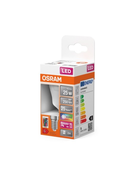 OSRAM - 4058075430839 - LED CLASSIC OSRAM Star + RGBW CLP25 E14 4,2W 827 250lm