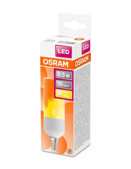 OSRAM - 4058075389885 - LED CLASSIC OSRAM STAR Stick Effet Flamme E14 0,5W 10lm