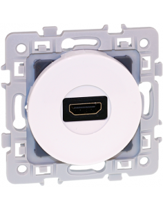 Eur'Ohm - 60280 - Square - Prise HDMI Blanc