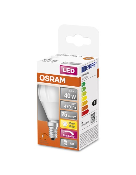 OSRAM - 4058075430938 - LED SUPERSTAR CL P  FR 40 dim  4,5W/827 E14