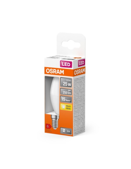 OSRAM - 4058075430730 - LED CLASSIC OSRAM STAR CLB25 Dépolie E14 3,3W 827 250lm