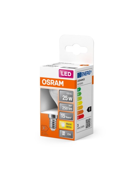 OSRAM - 4058075430990 - LED CLASSIC OSRAM STAR CLP25 Dépolie E14 3,3W 827 250lm