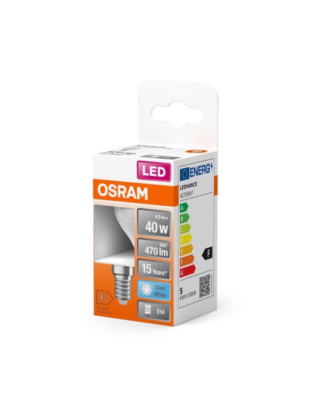 OSRAM - 4058075430815 - LED CLASSIC OSRAM CLP40 Dépolie 840 E14 4,9W 470lm