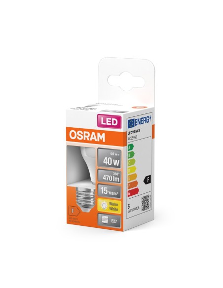 OSRAM - 4058075431034 - LED CLASSIC OSRAM CLP40 Dépolie 827 E27 4,9W 470lm