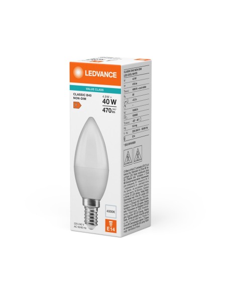 LEDVANCE - 4099854049347 - LEDVCLB40 4,9W/840 230VFR E14 10X1  LEDV