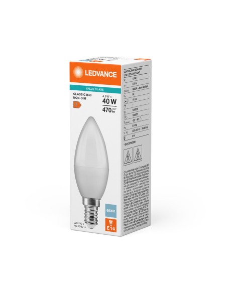 LEDVANCE - 4099854049361 - LEDVCLB40 4,9W/865 230VFR E14 10X1  LEDV