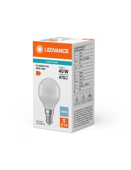 LEDVANCE - 4099854049446 - LEDVCLP40 4,9W/865 230VFR E14 10X1  LEDV