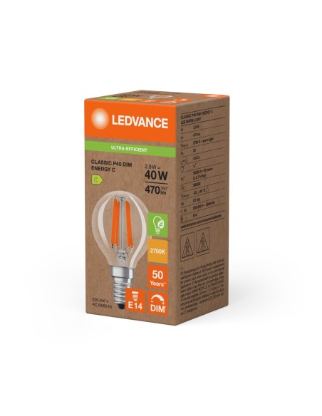 LEDVANCE - 4099854253348 - LED CLASSIC LEDVANCE SUP CLP40 Claireénergie CDIM E142,9 W 827 470lm