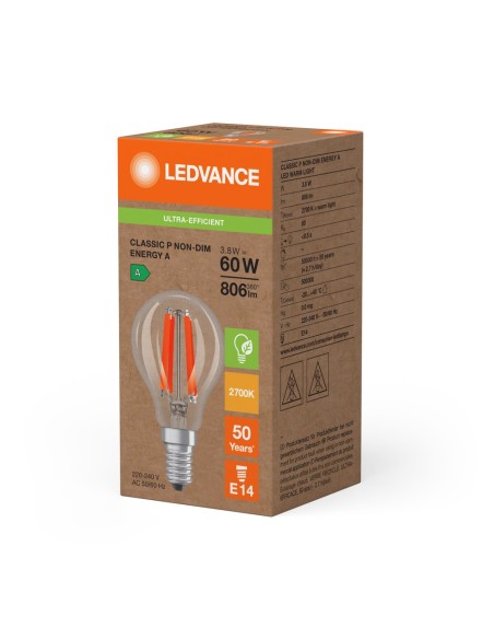 LEDVANCE - 4099854255397 - LED CLASSIC LEDVANCE SUP CLP60 énergie A Claire827 E143.8W 806lm